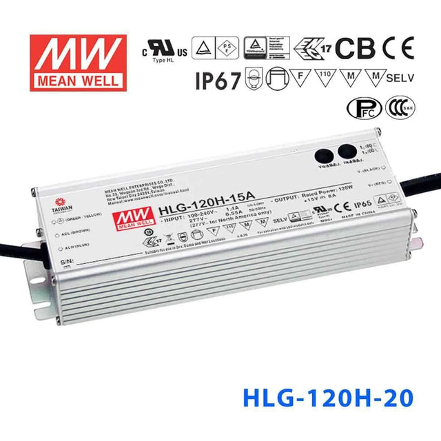 Mean Well HLG-120H-20 Power Supply 120W 20V