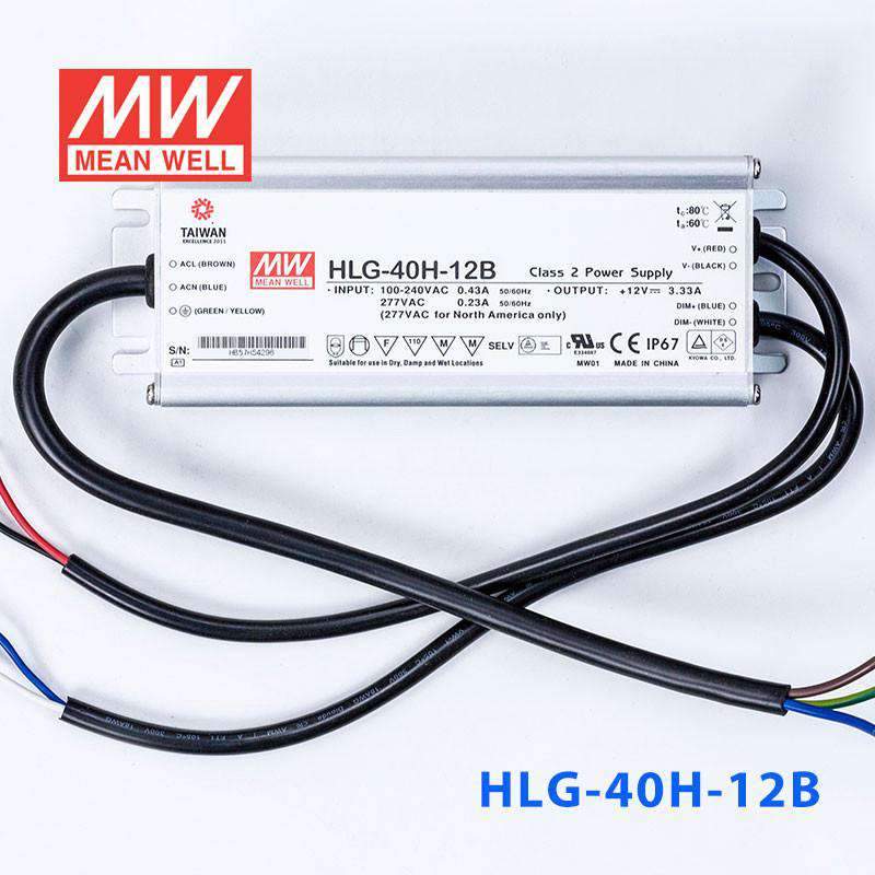 Mean Well HLG-40H-12B Power Supply 40W 12V - Dimmable 3.33A - PHOTO 2