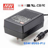 Mean Well GSM12U05-P1J Power Supply 12W 5V 2.4A