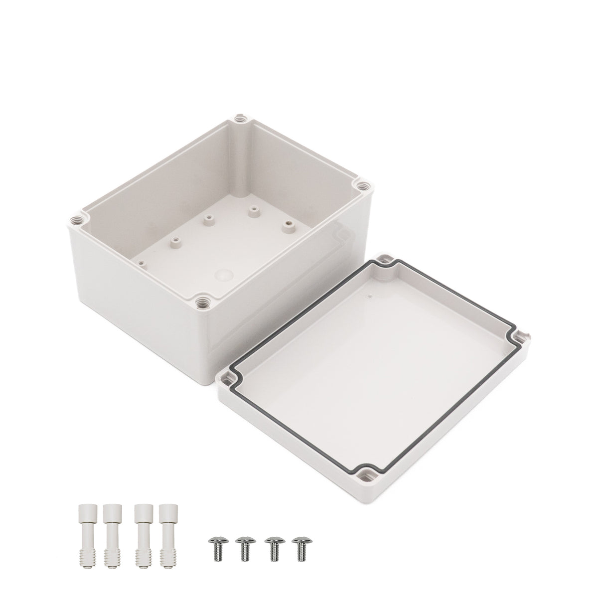 Boxco S-Series 150x200x100mm Plastic Enclosure, IP67, IK08, PC, Grey Cover, Screw Type - PHOTO 3