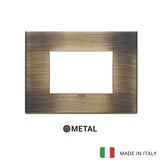 Vimar Eikon Plate 3M Metal Antique Brushed Bronze