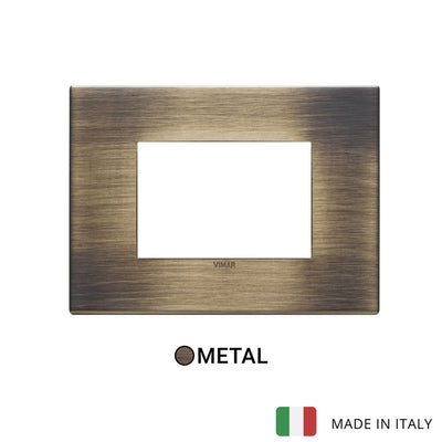 Vimar Eikon Plate 3M Metal Antique Brushed Bronze