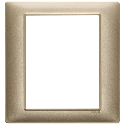 Vimar Plana Plate 8M Technopolymer Metallized Bronze