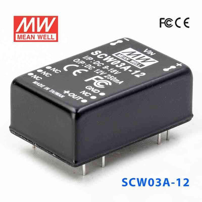 Mean Well SCW03A-12 DC-DC Converter - 3W 9~18V DC in 12V out