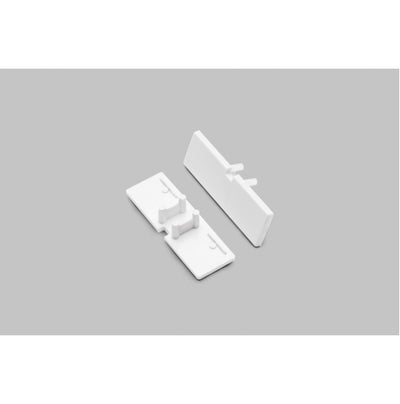 Archilight End Cap for SPINA LED Extrusion - With Wiring Holes - White