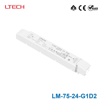Ltech LM-75-24-G1D2 75W 24VDC CV DALI2 LED Driver 3.125A