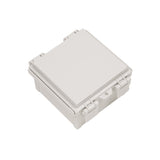 Boxco Q-series 150*150*90mm Plastic Enclosure, IP67, IK08, ABS, Grey Cover, Hinge Type with Plate - PHOTO 1