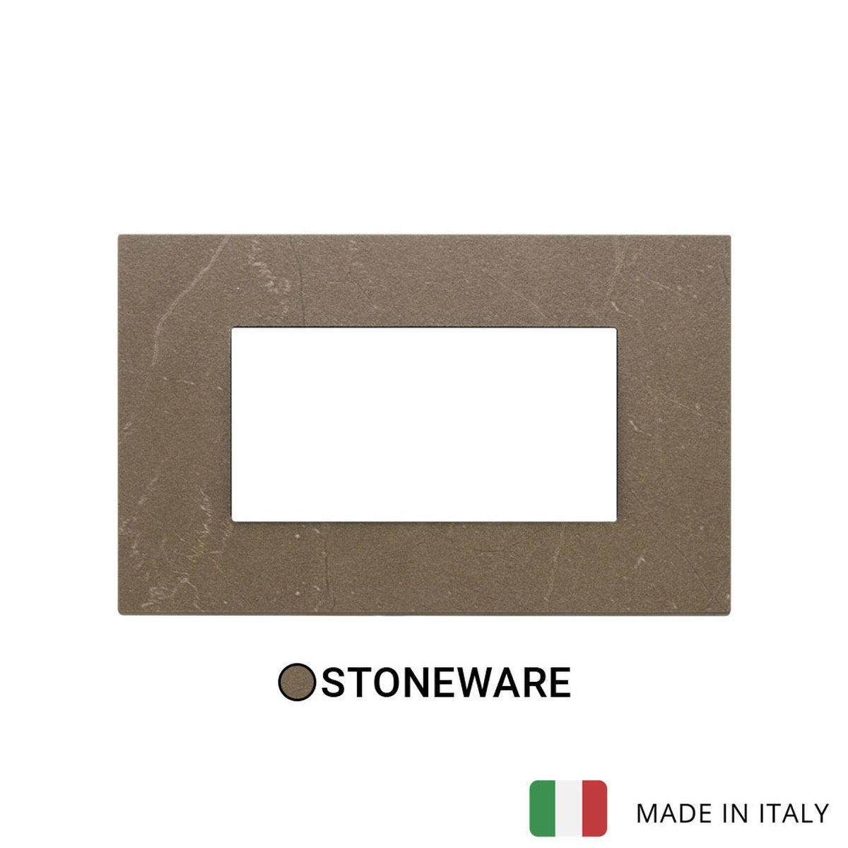 Vimar Eikon Exe Plate 4M Marbl Stone Ware Coffee Brown