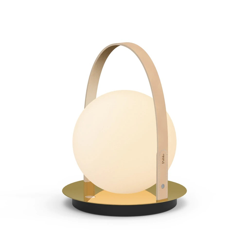 Pablo Table Bola Lantern Brass / Tan