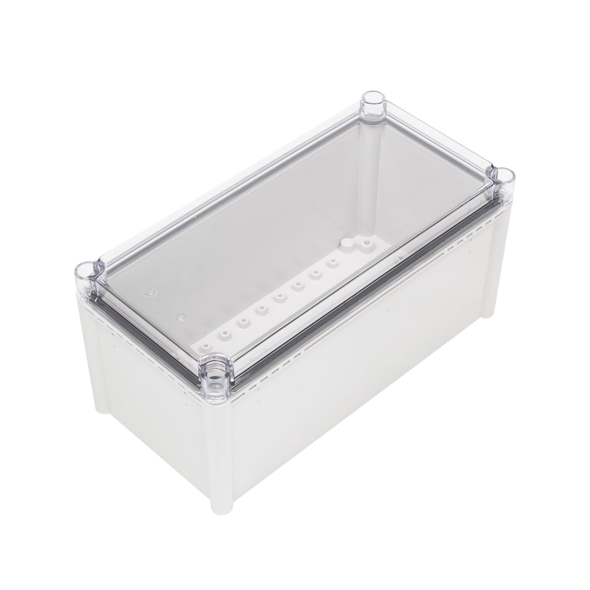 Boxco S-Series 190x380x180mm Plastic Enclosure, IP67, IK08, ABS, Transparent Cover, Screw Type - PHOTO 1