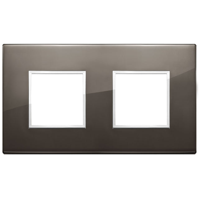 Vimar Eikon Evo Plate 4M (2+2) 71MM Aluminium Black Sapphire