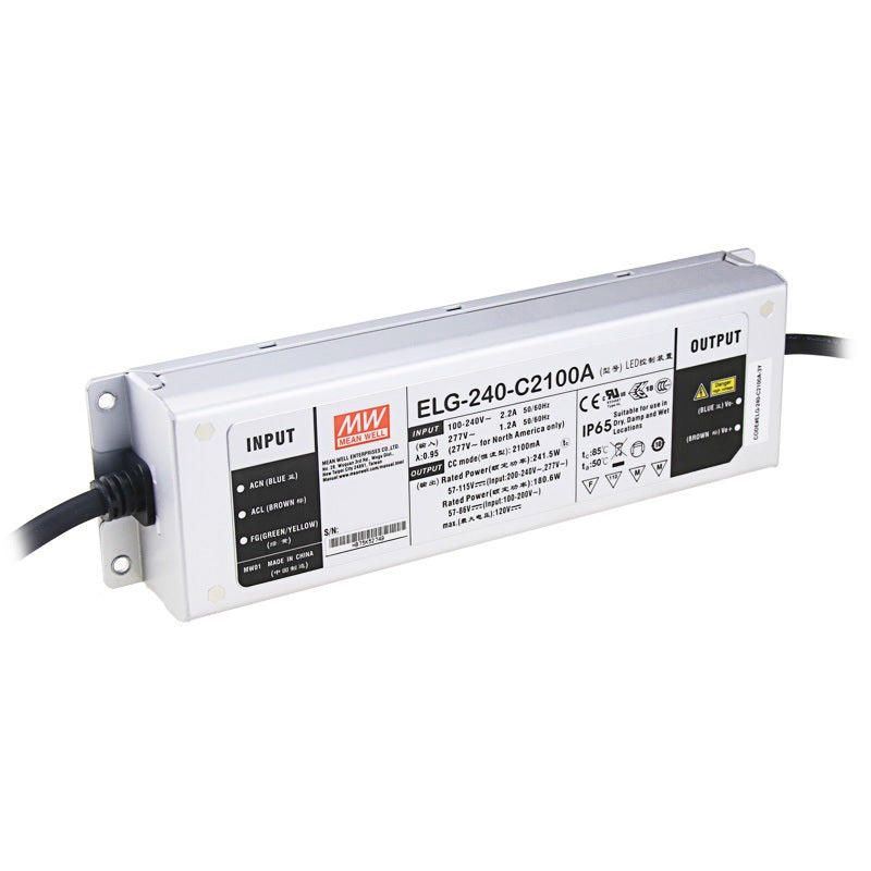 Mean Well ELG-240-C2100D2 AC-DC Single output LED Driver (CC) with PFC