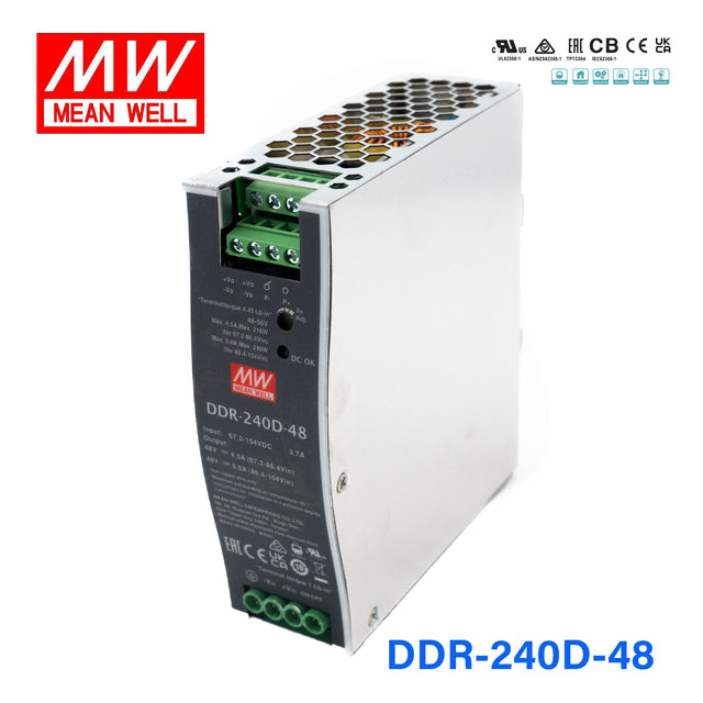 Mean Well DDR-240D-48 DC-DC Converter - 240W - 67.2~154V in 48V out 5A