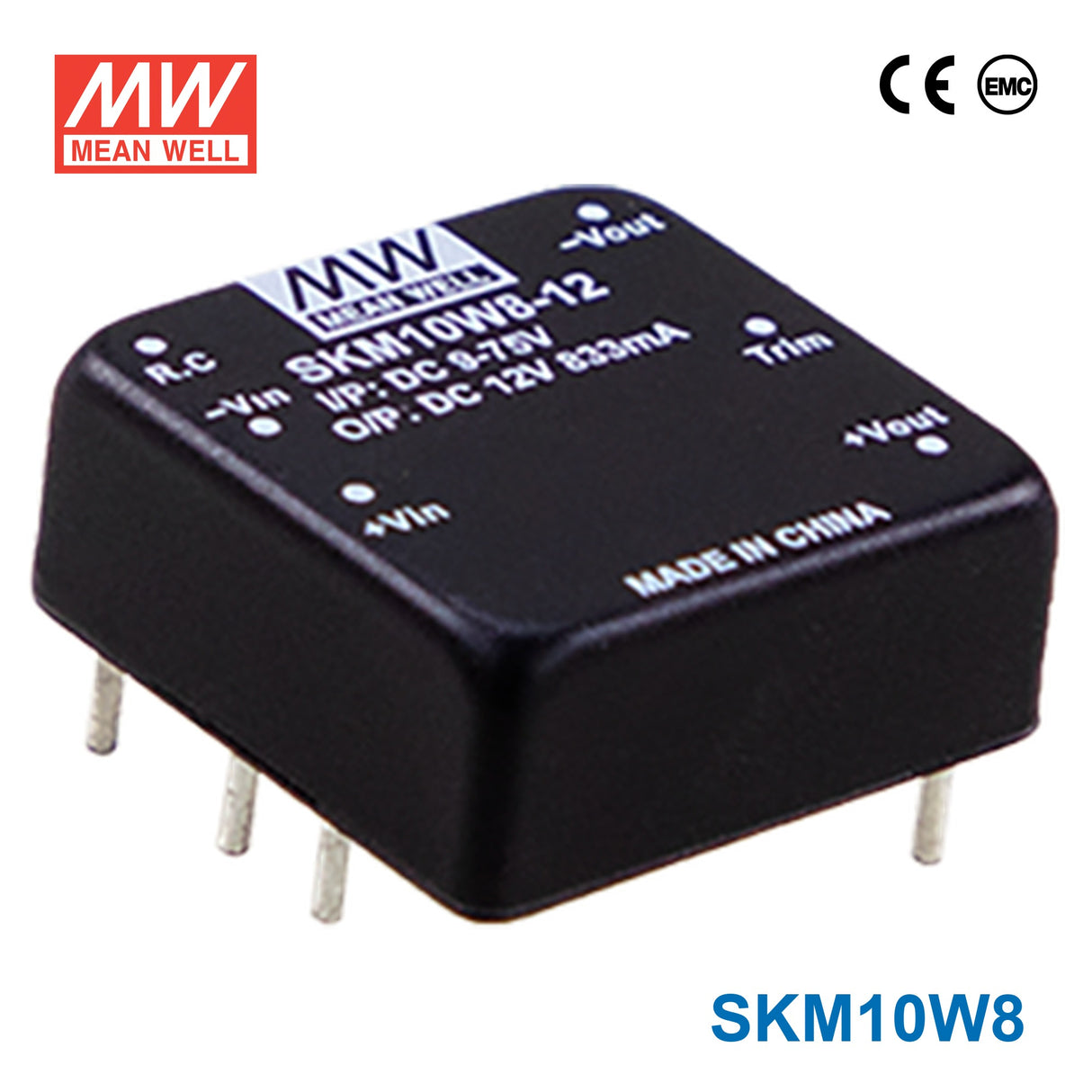 Mean Well SKM10W8 DC-DC Converter — 10W 9~75Vdc Input