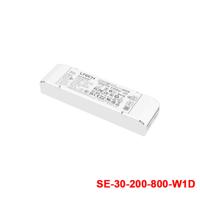 Ltech SE-30-200-800-W1D 30W 200-800mA LED Driver - NFC, DALI2 Dimmable