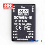 Mean Well SCW08A-15 DC-DC Converter - 8W 9~18V DC in 15V out 533mA - PHOTO 2