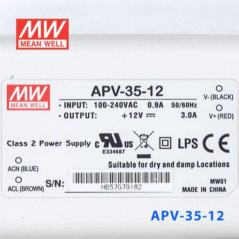 Mean Well APV-35-12 Power Supply 36W 12V 3A - PHOTO 3