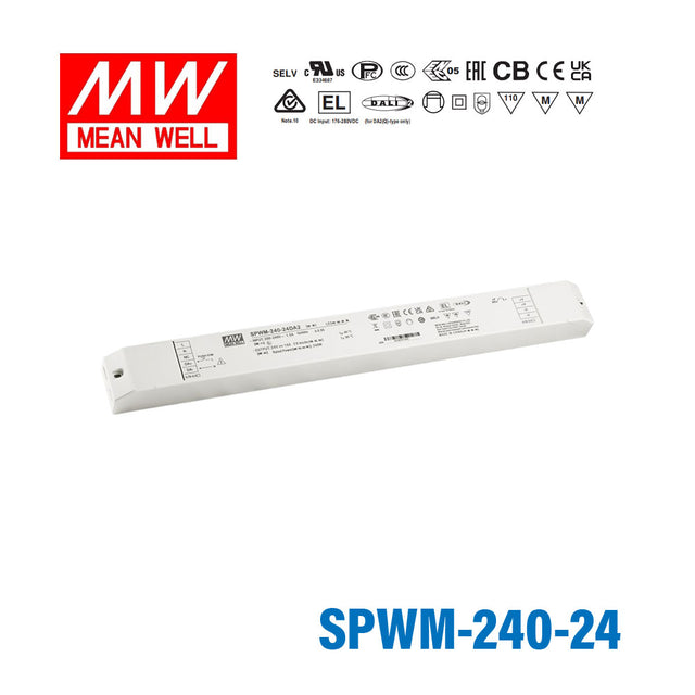 MEAN WELL SPWM-240-24 240W 24V CV LED Driver 10A