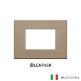 Vimar Eikon Plate 3M Leather Savannah Beige
