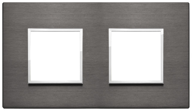 Vimar Eikon Evo Plate 4M (2+2) 71MM Aluminium Lava Grey
