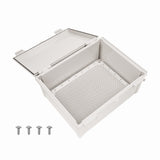 Boxco Q-Series 350x450x200mm Plastic Enclosure, IP67, IK08, ABS, Grey Cover, Hinge Type with Plate - PHOTO 3