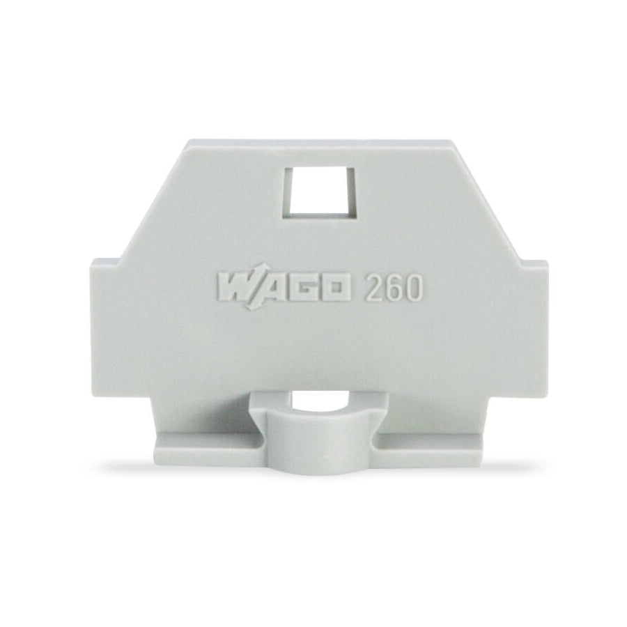 Wago 260-361 End Plate with Fixing Flange Gray