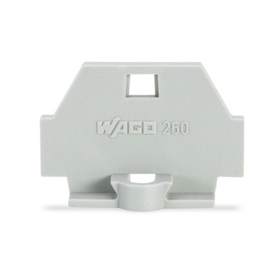 Wago 260-361 End Plate with Fixing Flange Gray
