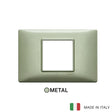 Vimar Plana Plate 2centrM Metal Metallized Green