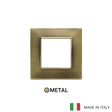 Vimar Plana Plate 2M Metal Antique Brass - Square