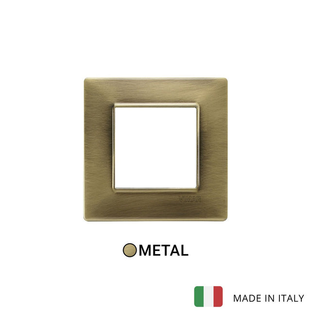 Vimar Plana Plate 2M Metal Antique Brass - Square
