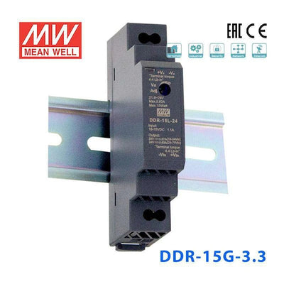 Mean Well DDR-15G-3.3 DC-DC Converter - 11.6W - 9~36V in 3.3V out 3.5A