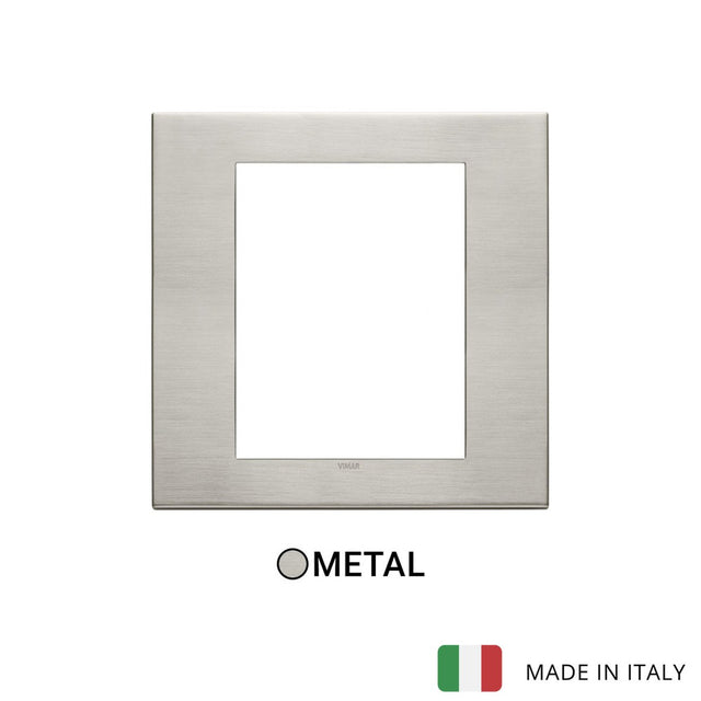 Vimar Eikon Exe Plate 8M Metal Brushed Nickel