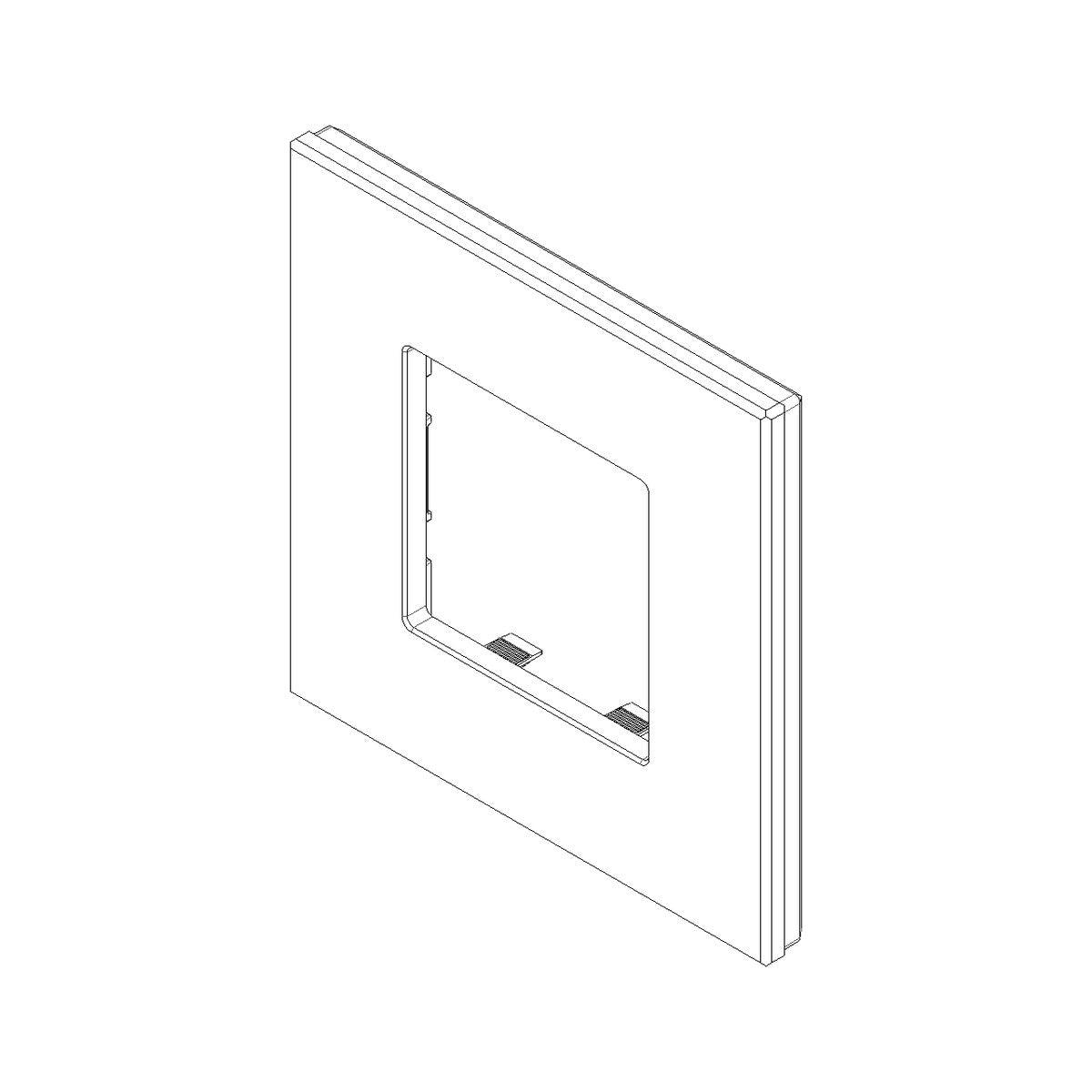 Vimar Eikon Plate 2M Mirror Glass Ice Silver - Square - PHOTO 1