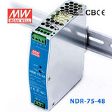 Mean Well NDR-75-48 Single Output Industrial Power Supply 75W 48V - DIN Rail