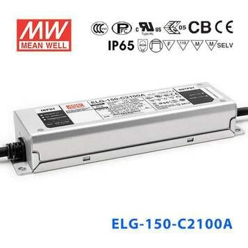 Mean Well ELG-150-C2100D2 AC-DC Single output LED Driver (CC) with PFC