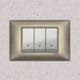 Vimar Plana Metal 3 Gang Switch - Metallic Bronze - 16A - PHOTO 15