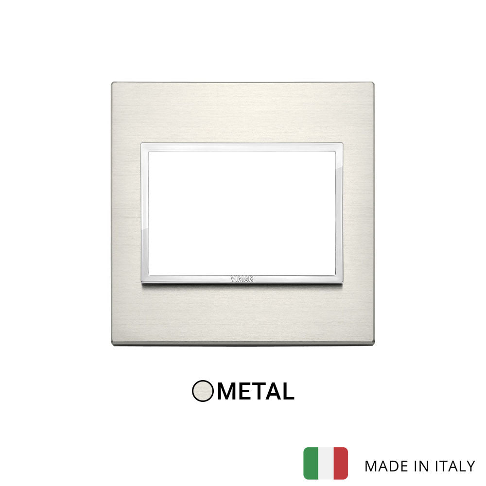 Vimar Eikon Evo Plate 3M Aluminium Titanium - British Standard