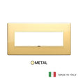 Vimar Eikon Evo Plate 7M Aluminium Polished Gold w Gold Frame