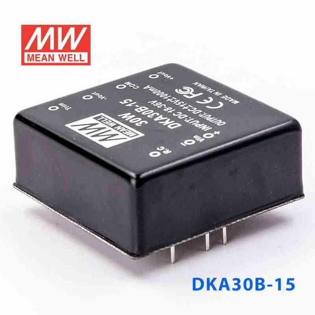 Mean Well DKA30B-15 DC-DC Converter - 30W - 18~36V in ±15V out 1A