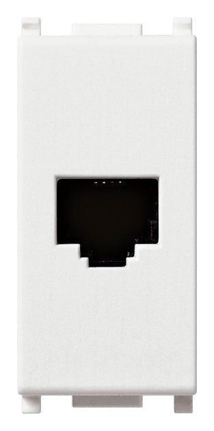 Plana RJ11 Phone Jack 6/4 White
