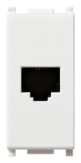 Plana RJ11 Phone Jack 6/4 White