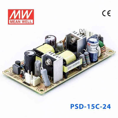 Mean Well PSD-15C-24 DC-DC Converter - 14.4W - 36~72V in 24V out 666mA