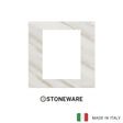 Vimar Eikon Exe Plate 8M Marbl Stoneware White Calacatta