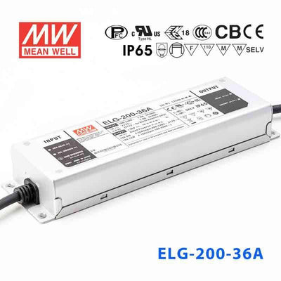 Mean Well ELG-200-36A Power Supply 200W 36V - Adjustable 5.55A