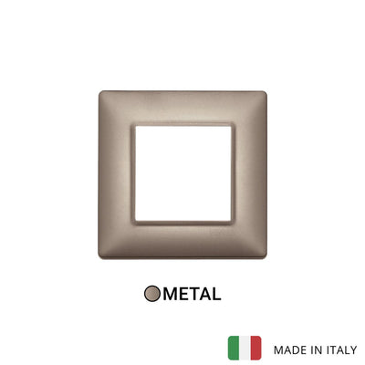 Vimar Plana Plate 2M Metal Pearl Nickel - Square