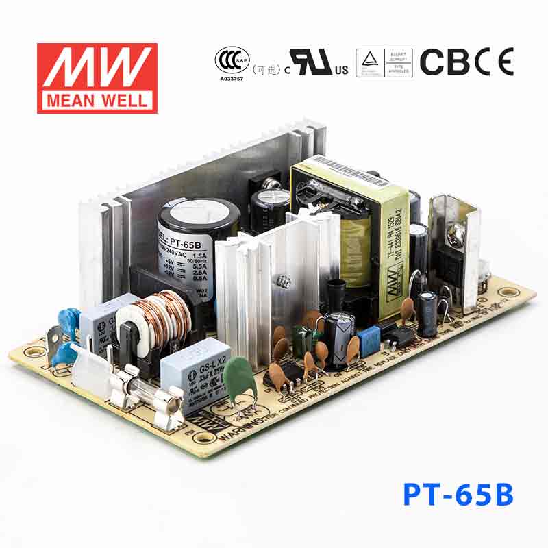 Mean Well PT-65B Power Supply 65W 5V 12V -12V