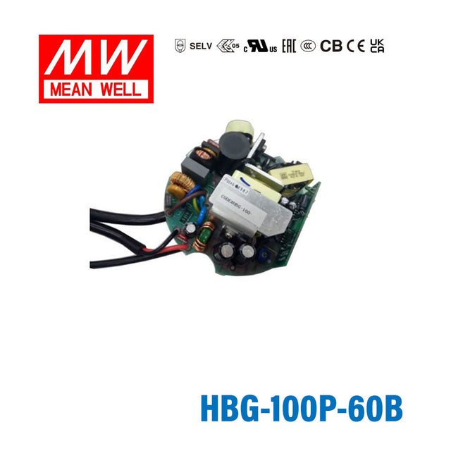 Mean Well HBG-100P-60B Power Supply 100W 60V PCB Type - Dimmable