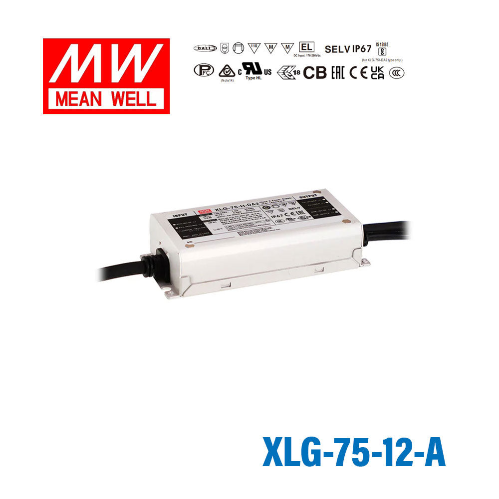 Mean Well XLG-75-12-A Power Supply 75W 12V - Adjustable 5A