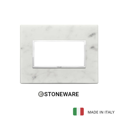 Vimar Eikon Evo Plate 4M Stone Carrara White