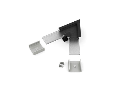 Archilight Alumnium Corner Joiner for DECORUS IN - 30mm Width - 60 Degree - Black